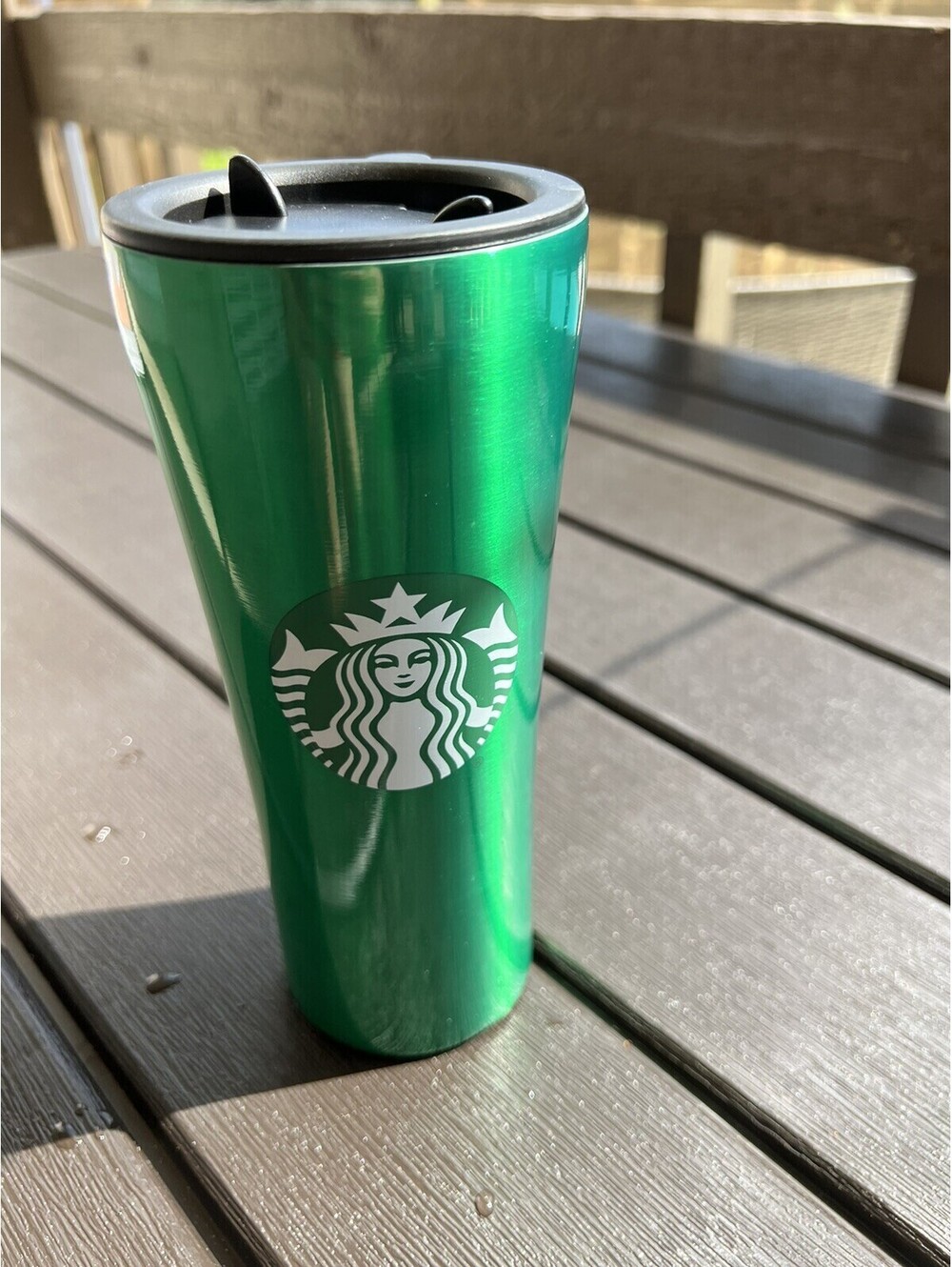STARBUCKS Green Travel Coffee Tumbler Mug 2020 Hot/Cold With Lid 16oz.
